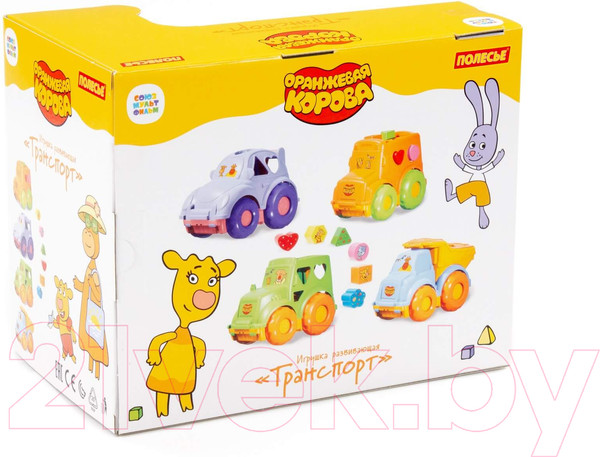 Изображение товара Сортер Полесье Оранжевая корова Трактор / 91734