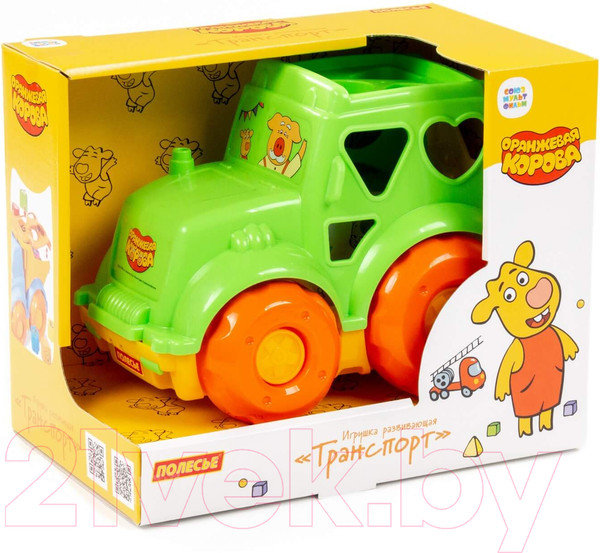 Изображение товара Сортер Полесье Оранжевая корова Трактор / 91734