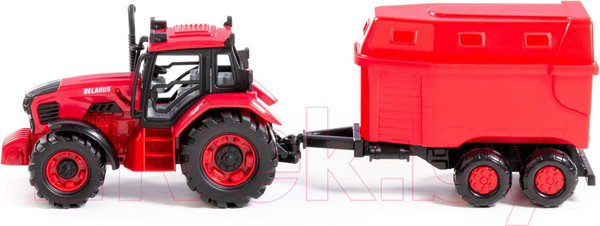 Изображение товара Трактор игрушечный Полесье Belarus для перевозки животных / 91499