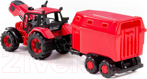 Изображение товара Трактор игрушечный Полесье Belarus для перевозки животных / 91499