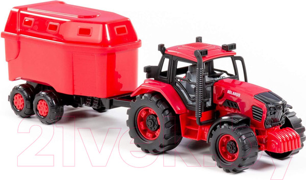 Изображение товара Трактор игрушечный Полесье Belarus для перевозки животных / 91499
