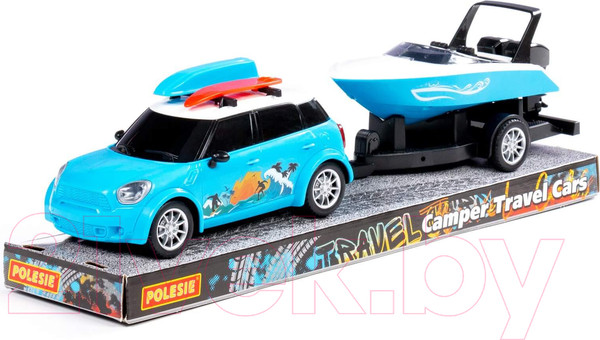 Изображение товара Автомобиль игрушечный Полесье Круиз с катером на прицепе / 92496