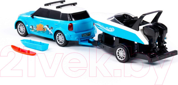 Изображение товара Автомобиль игрушечный Полесье Круиз с катером на прицепе / 92496