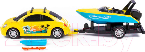 Изображение товара Автомобиль игрушечный Полесье Турне с катером на прицепе / 92540