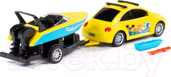 Изображение товара Автомобиль игрушечный Полесье Турне с катером на прицепе / 92540