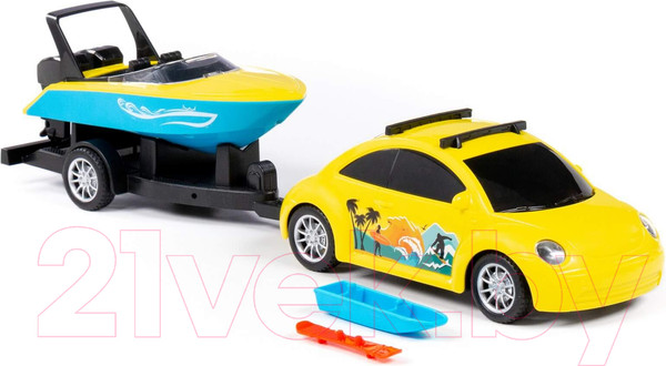 Изображение товара Автомобиль игрушечный Полесье Турне с катером на прицепе / 92540
