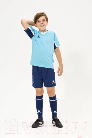 Изображение товара Футбольная форма Kelme Short-Sleeved Football Suit / 8251ZB3002-405 (р.130, голубой/темно-синий)