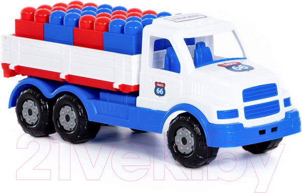 Изображение товара Самосвал игрушечный Полесье Сталкер с конструктором / 93189