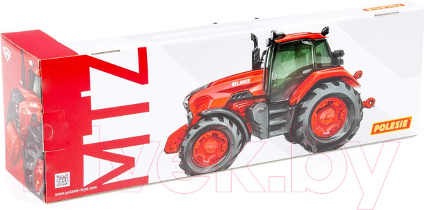 Изображение товара Трактор игрушечный Полесье Belarus с погрузчиком и бортовым прицепом / 91871
