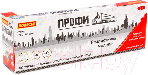 Изображение товара Трейлер игрушечный Полесье Профи Тягач с полуприцепом со светом и звуком / 93462 (инерционный)