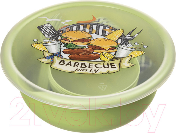 Изображение товара Набор пластиковой посуды Idi Land 221135520/04 (25пр, салатовый)