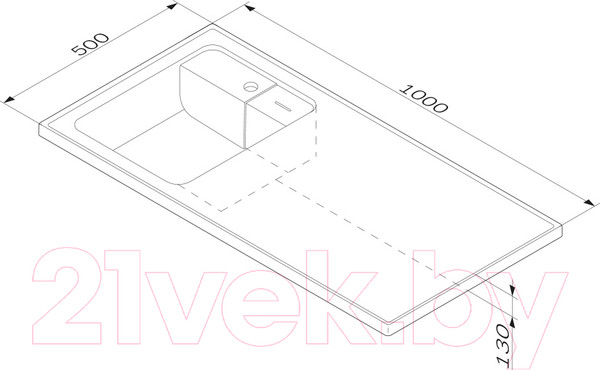 Изображение товара Умывальник AM.PM X-Joy M85AWPL1001WG