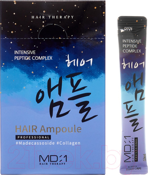 Изображение товара Маска для волос Med B MD-1 Intensive Peptide Complex Hair Ampoule (20x10мл)