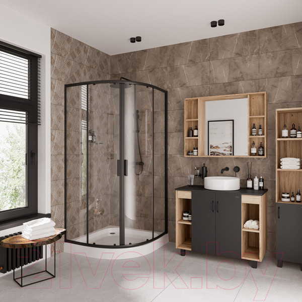 Изображение товара Душевой уголок Niagara NG-6807-08 100x100x190 (черный/прозрачное стекло)