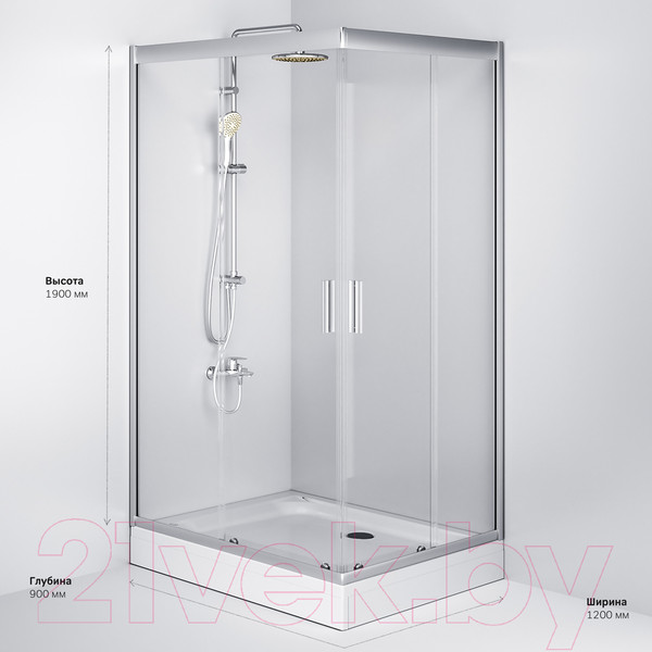 Изображение товара Душевой уголок AM.PM Gem W90G-404-120290-MT
