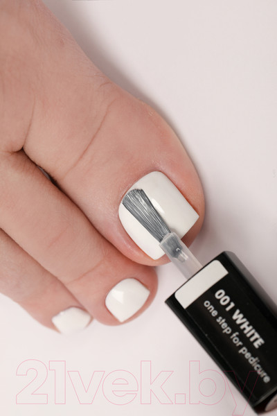 Изображение товара Гель-лак для ногтей E.Mi E.MiLac For Pedicure Белый №1  (9мл)
