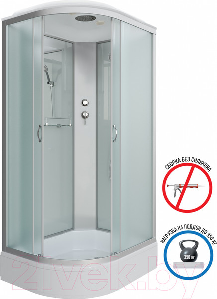 Изображение товара Душевая кабина Niagara NG-33084-14R 100x80 (матовое стекло)