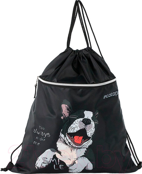 Изображение товара Мешок для обуви Ecotope Kids Бульдог 057-M588/121-BCL  (черный)