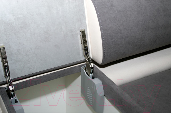 Изображение товара Диван угловой Петрамебель Марсель правый (серый велюр/велюр белый)