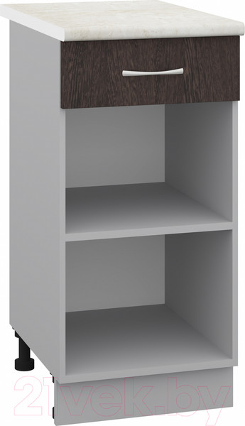 Изображение товара Шкаф-стол кухонный Кортекс-мебель Корнелия Лира НШ40р1ш (венге/королевский опал)