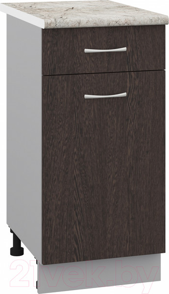 Изображение товара Шкаф-стол кухонный Кортекс-мебель Корнелия Лира НШ40р1ш (венге/марсель)