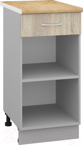 Изображение товара Шкаф-стол кухонный Кортекс-мебель Корнелия Лира НШ40р1ш (дуб сонома/дуб бунратти)