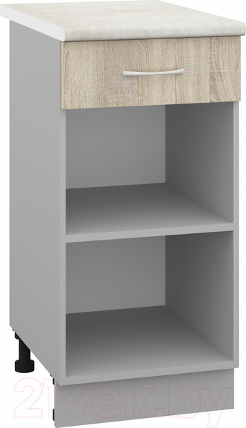 Изображение товара Шкаф-стол кухонный Кортекс-мебель Корнелия Лира НШ40р1ш (дуб сонома/королевский опал)