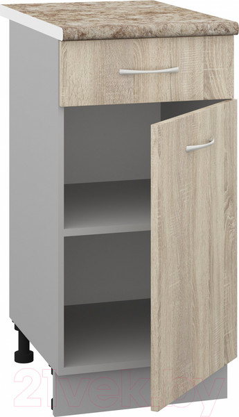 Изображение товара Шкаф-стол кухонный Кортекс-мебель Корнелия Лира НШ40р1ш (дуб сонома/мадрид)