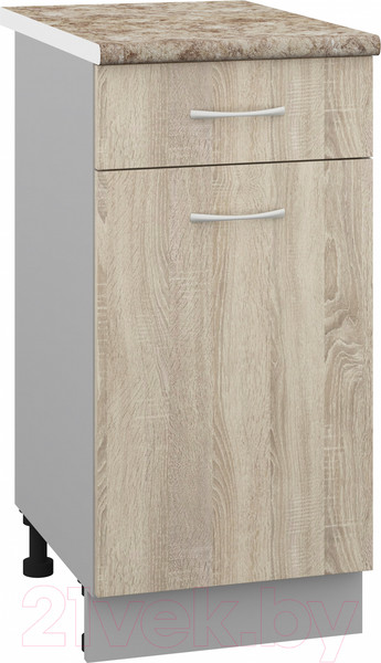 Изображение товара Шкаф-стол кухонный Кортекс-мебель Корнелия Лира НШ40р1ш (дуб сонома/мадрид)