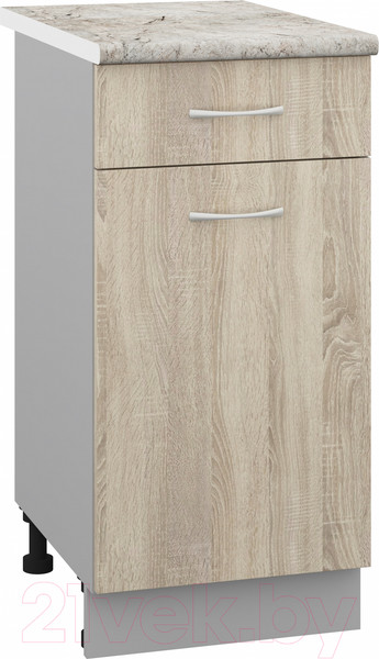 Изображение товара Шкаф-стол кухонный Кортекс-мебель Корнелия Лира НШ40р1ш (дуб сонома/марсель)