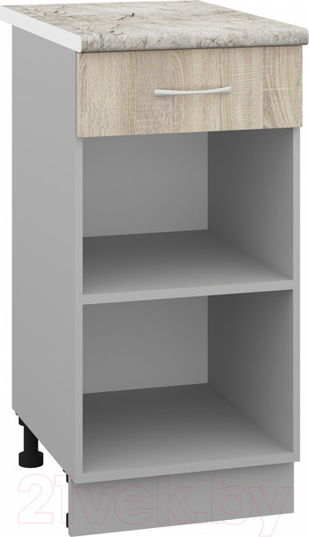 Изображение товара Шкаф-стол кухонный Кортекс-мебель Корнелия Лира НШ40р1ш (дуб сонома/марсель)