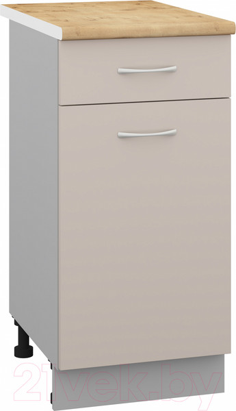 Изображение товара Шкаф-стол кухонный Кортекс-мебель Корнелия Лира НШ40р1ш (капучино/дуб бунратти)