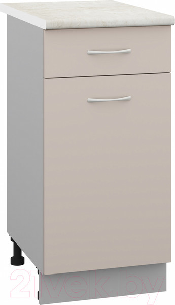 Изображение товара Шкаф-стол кухонный Кортекс-мебель Корнелия Лира НШ40р1ш (капучино/королевский опал)