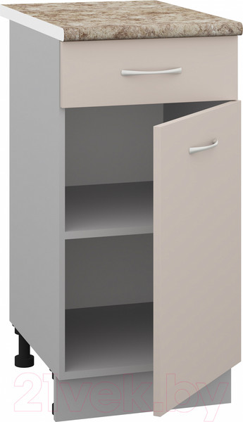 Изображение товара Шкаф-стол кухонный Кортекс-мебель Корнелия Лира НШ40р1ш (капучино/мадрид)