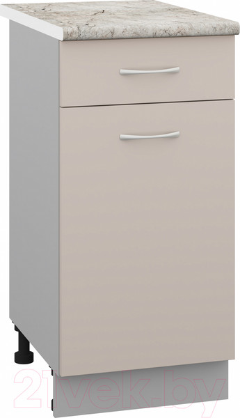 Изображение товара Шкаф-стол кухонный Кортекс-мебель Корнелия Лира НШ40р1ш (капучино/марсель)