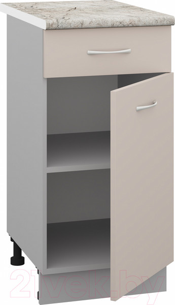 Изображение товара Шкаф-стол кухонный Кортекс-мебель Корнелия Лира НШ40р1ш (капучино/марсель)