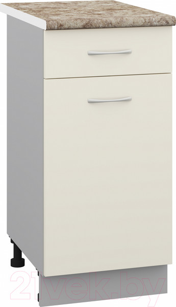 Изображение товара Шкаф-стол кухонный Кортекс-мебель Корнелия Лира НШ40р1ш  (крем/мадрид)