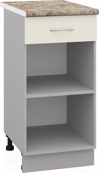 Изображение товара Шкаф-стол кухонный Кортекс-мебель Корнелия Лира НШ40р1ш  (крем/мадрид)
