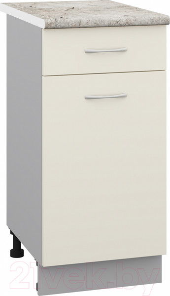 Изображение товара Шкаф-стол кухонный Кортекс-мебель Корнелия Лира НШ40р1ш (крем/марсель)