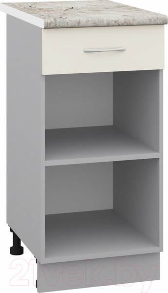 Изображение товара Шкаф-стол кухонный Кортекс-мебель Корнелия Лира НШ40р1ш (крем/марсель)