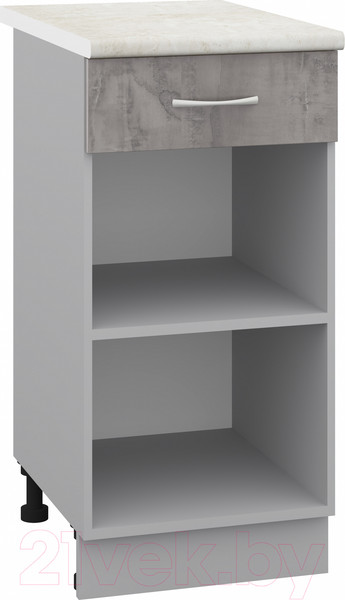 Изображение товара Шкаф-стол кухонный Кортекс-мебель Корнелия Лира НШ40р1ш (оникс/королевский опал)