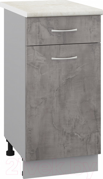 Изображение товара Шкаф-стол кухонный Кортекс-мебель Корнелия Лира НШ40р1ш (оникс/королевский опал)