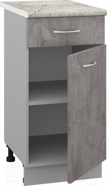 Изображение товара Шкаф-стол кухонный Кортекс-мебель Корнелия Лира НШ40р1ш (оникс/марсель)