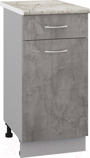 Изображение товара Шкаф-стол кухонный Кортекс-мебель Корнелия Лира НШ40р1ш (оникс/марсель)