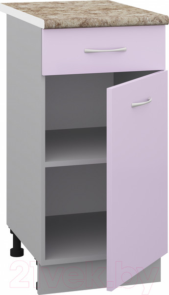 Изображение товара Шкаф-стол кухонный Кортекс-мебель Корнелия Лира НШ40р1ш (сирень/мадрид)