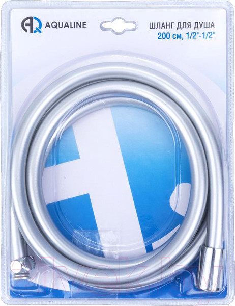 Изображение товара Душевой шланг Aqualine 05097 (2м, серебристый)