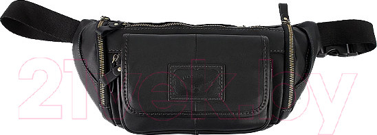 Изображение товара Сумка на пояс Poshete 196-1390-35-BLK  (черный)