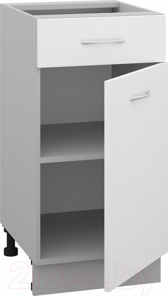 Изображение товара Шкаф-стол кухонный Кортекс-мебель Корнелия Лира НШ40р1ш без столешницы (белый)