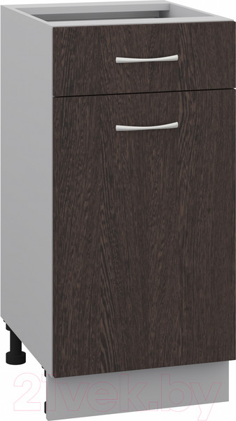 Изображение товара Шкаф-стол кухонный Кортекс-мебель Корнелия Лира НШ40р1ш без столешницы (венге)