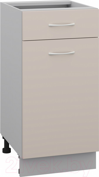 Изображение товара Шкаф-стол кухонный Кортекс-мебель Корнелия Лира НШ40р1ш без столешницы (капучино)